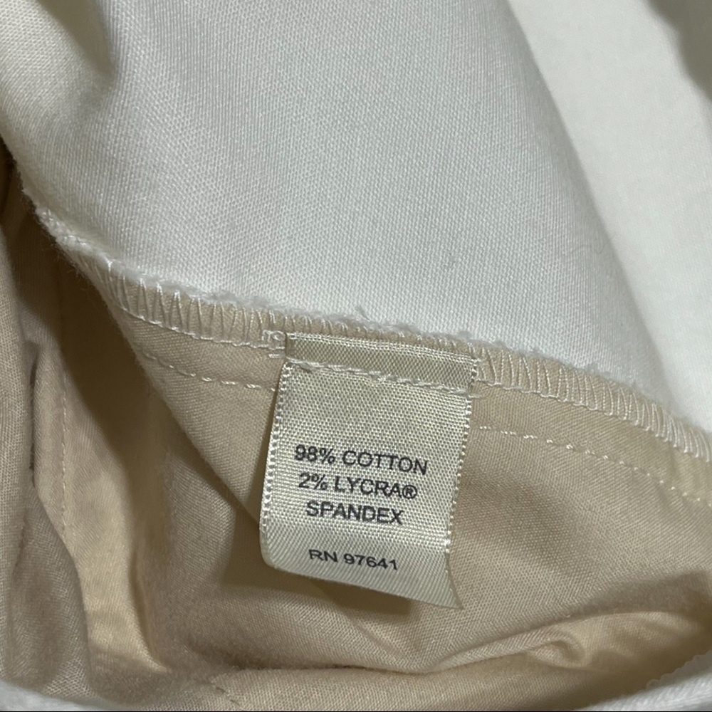 J.Jill white Cotton Genuine Fit at Waist Pants Size 6 - Picture 8 of 9